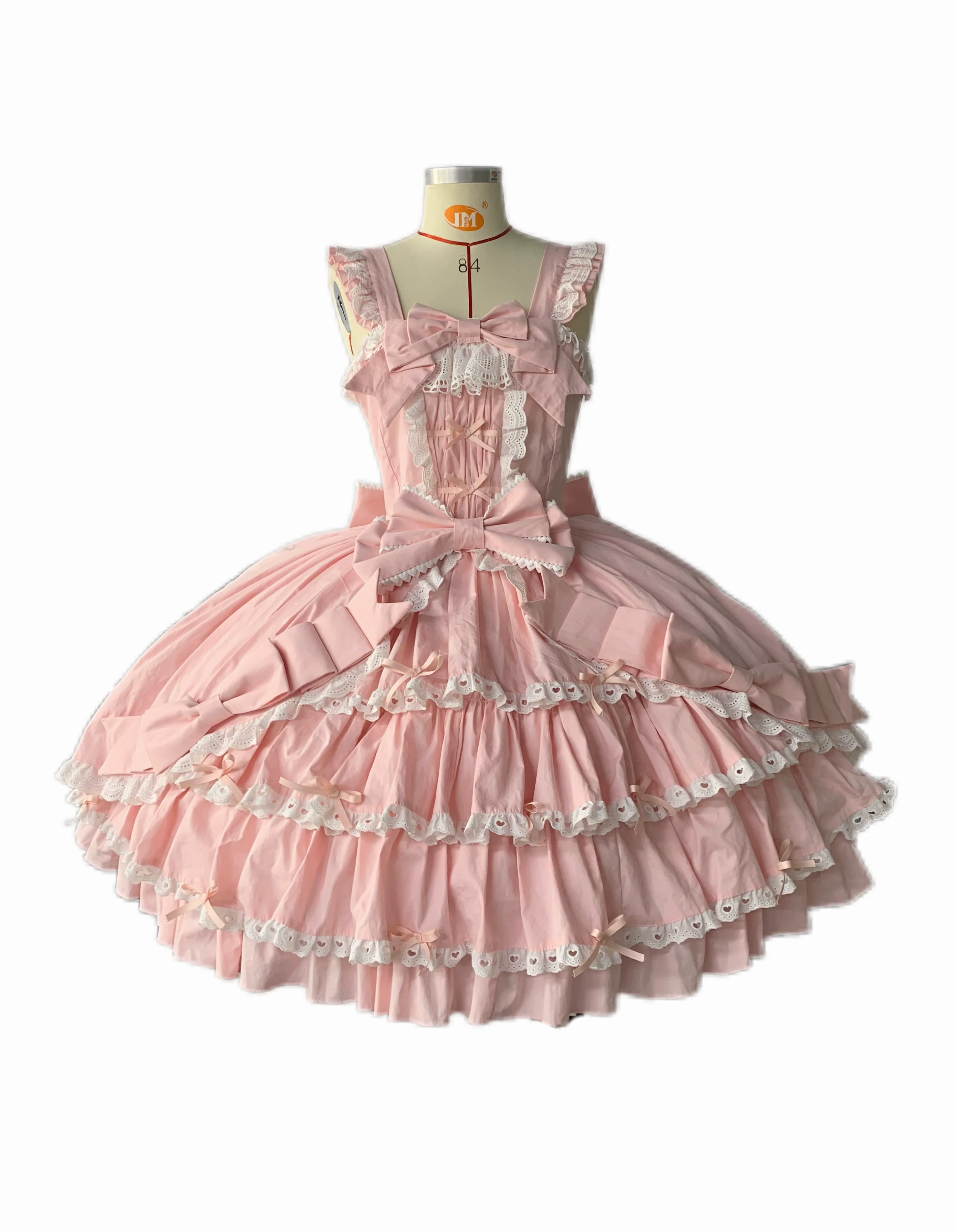 Chubby Cat Diary - Gryza - Plus Size Princess Lolita JSK, Cotton Tiered Ruffles - Image 19