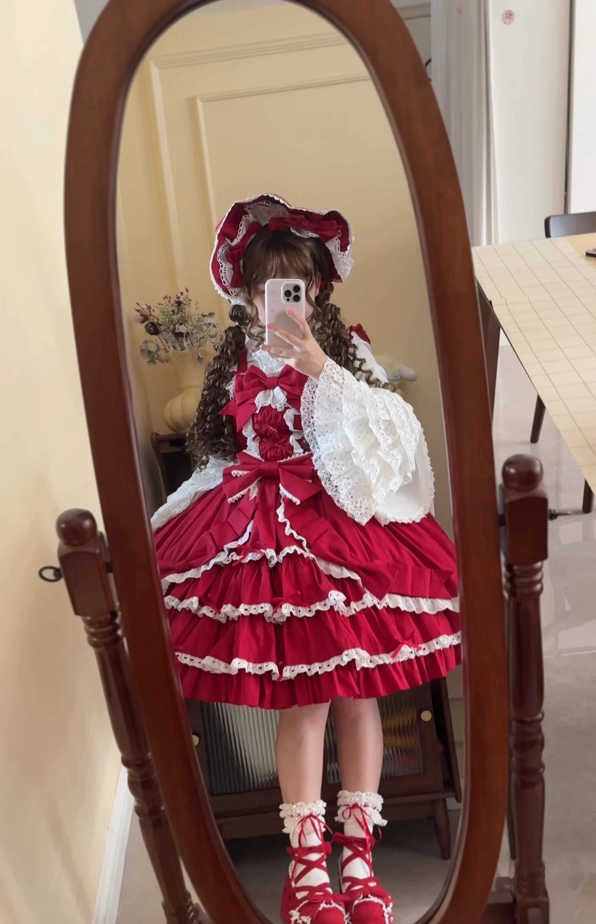 Chubby Cat Diary - Gryza - Plus Size Princess Lolita JSK, Cotton Tiered Ruffles - Image 6
