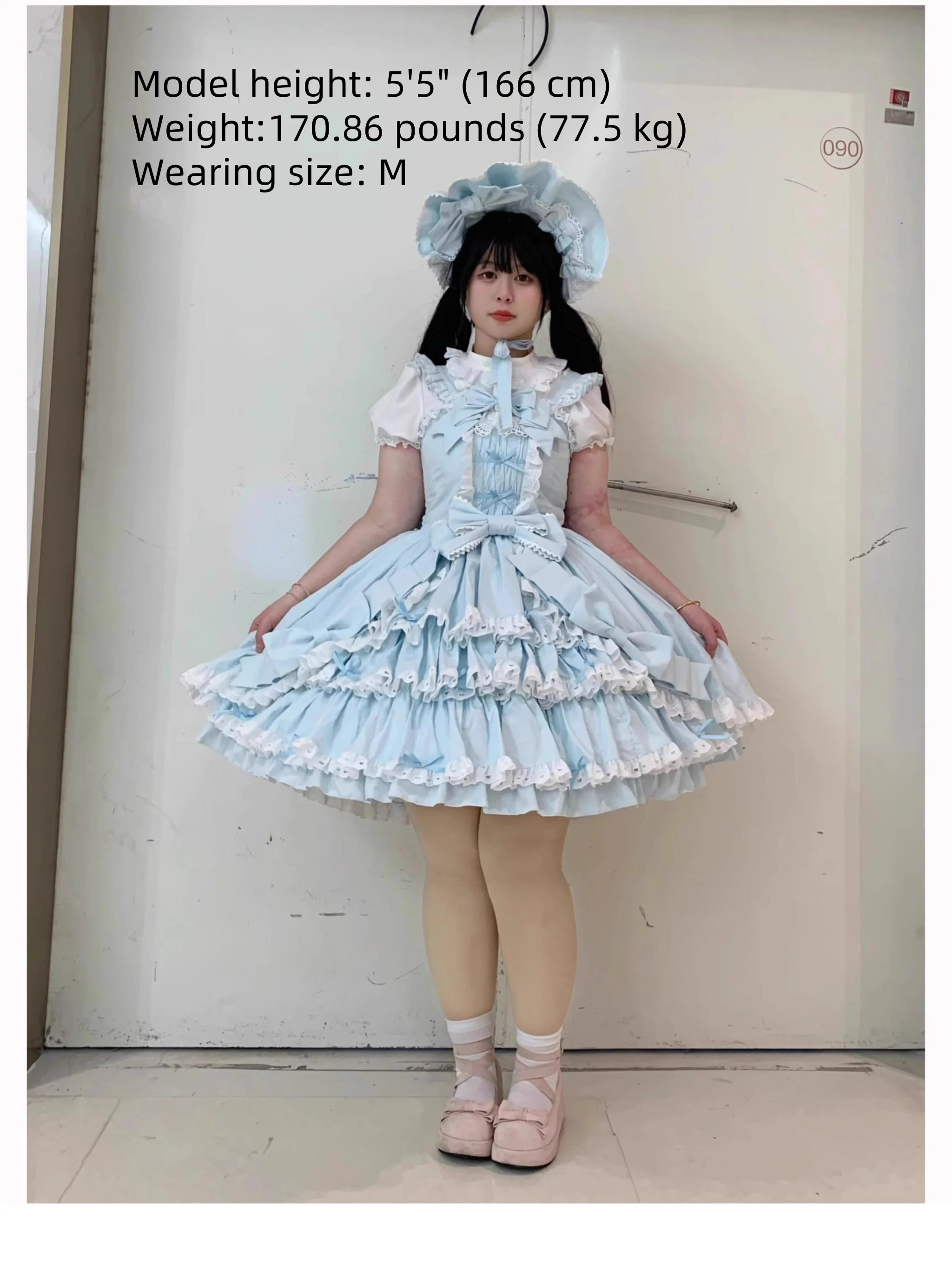 Chubby Cat Diary - Gryza - Plus Size Princess Lolita JSK, Cotton Tiered Ruffles - Image 8