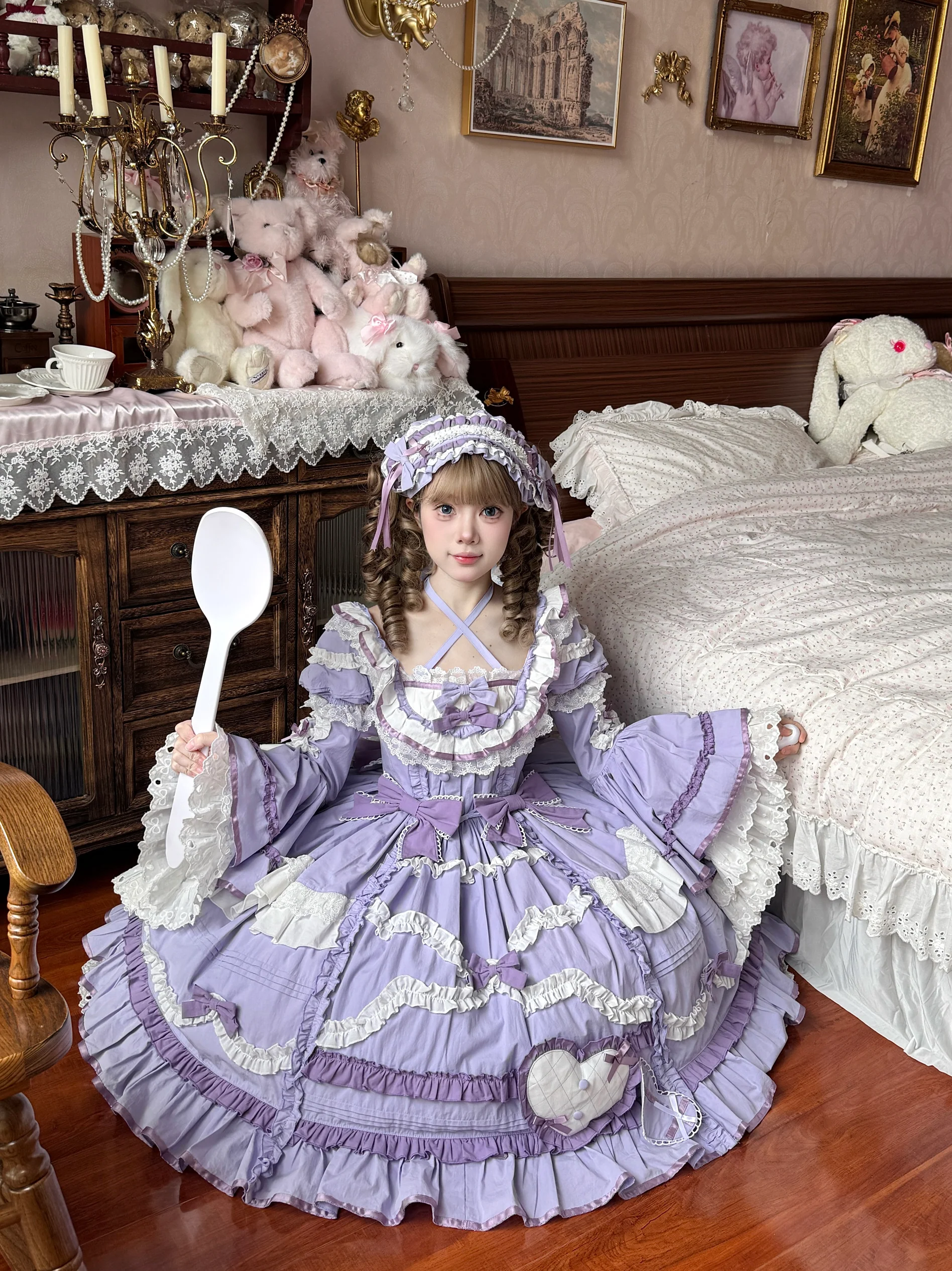 Perfect Original Design - Audelia - Plus Size Sweet Lolita OP with Halter Neckline - Image 10