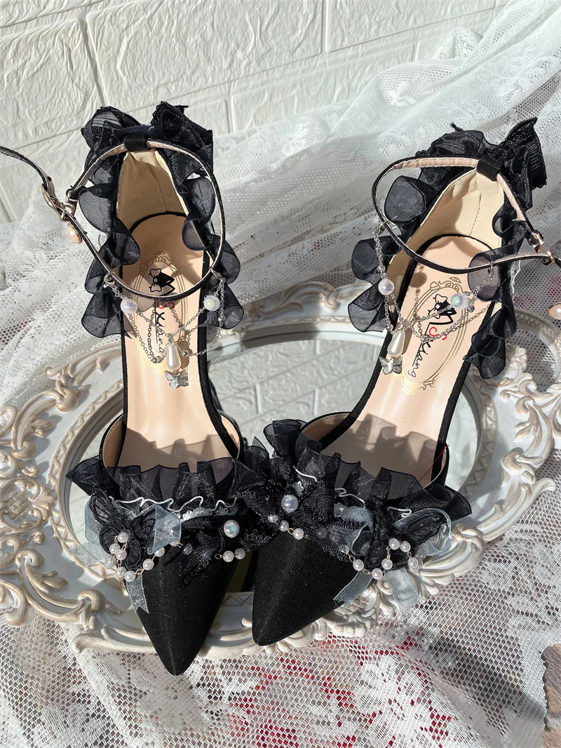 Ximeng Lolita - Deep Sea Hospital - Plus Size Wedding Lolita Bridal Shoes Customized Heels - Image 12