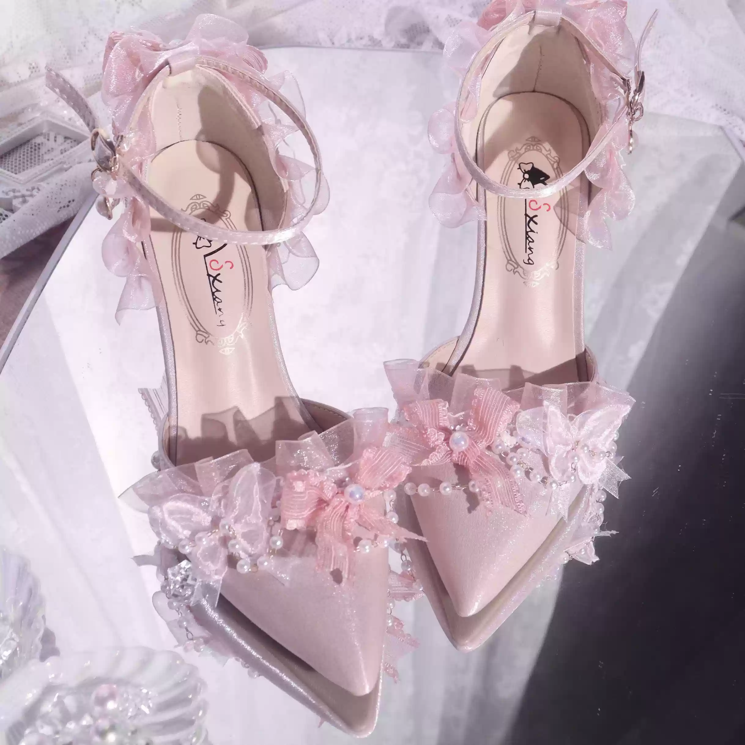 Ximeng Lolita - Deep Sea Hospital - Plus Size Wedding Lolita Bridal Shoes Customized Heels - Image 15