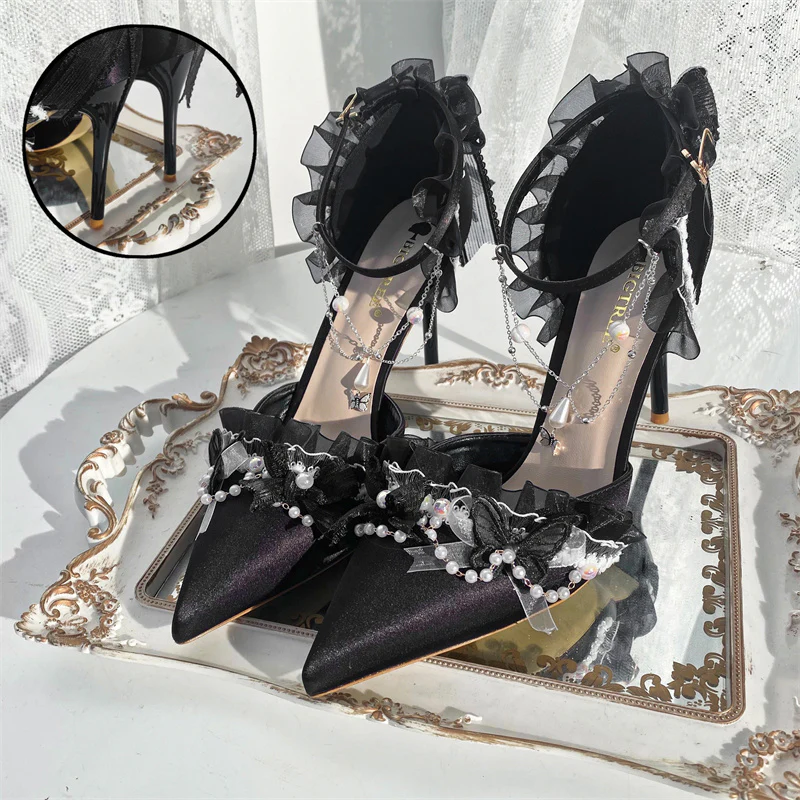 Ximeng Lolita - Deep Sea Hospital - Plus Size Wedding Lolita Bridal Shoes Customized Heels - Image 18