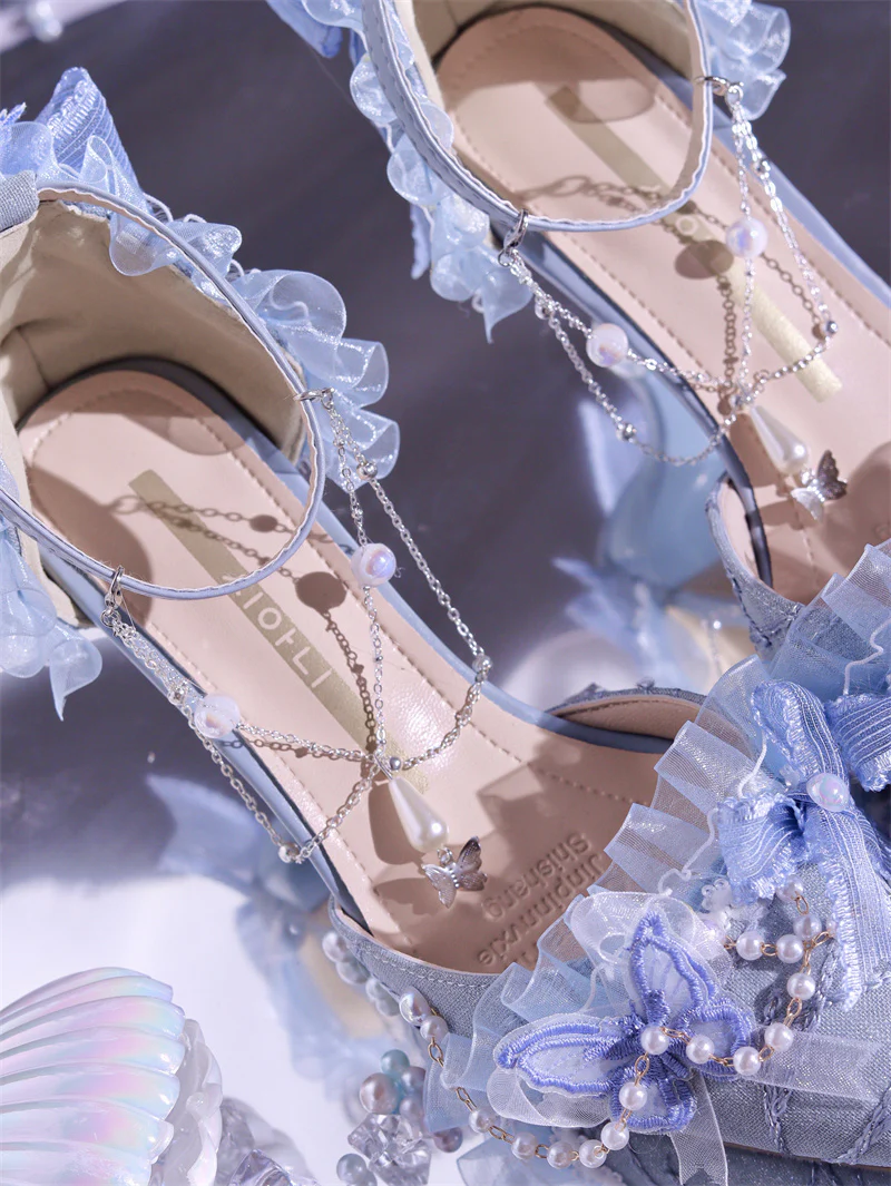Ximeng Lolita - Deep Sea Hospital - Plus Size Wedding Lolita Bridal Shoes Customized Heels - Image 29