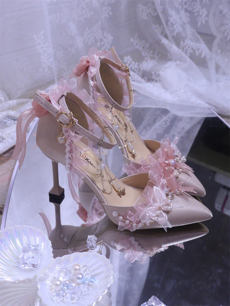 Ximeng Lolita - Deep Sea Hospital - Plus Size Wedding Lolita Bridal Shoes Customized Heels - Image 41