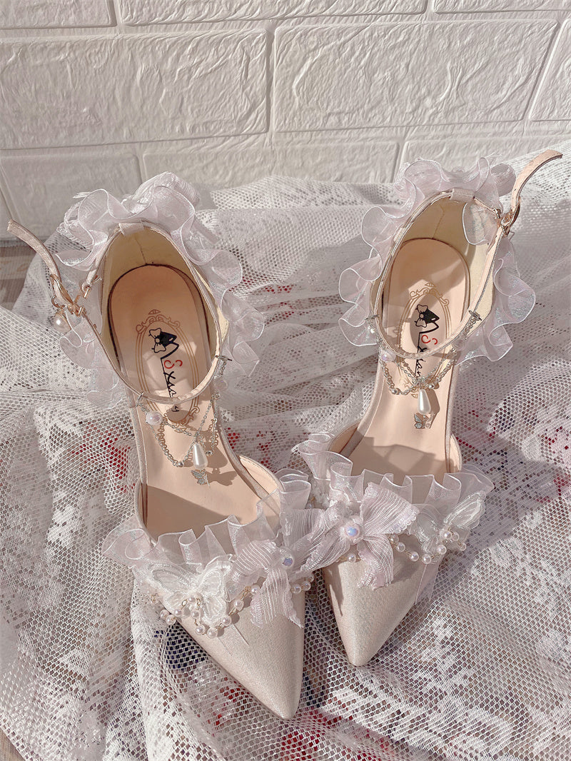 Ximeng Lolita - Deep Sea Hospital - Plus Size Wedding Lolita Bridal Shoes Customized Heels - Image 47