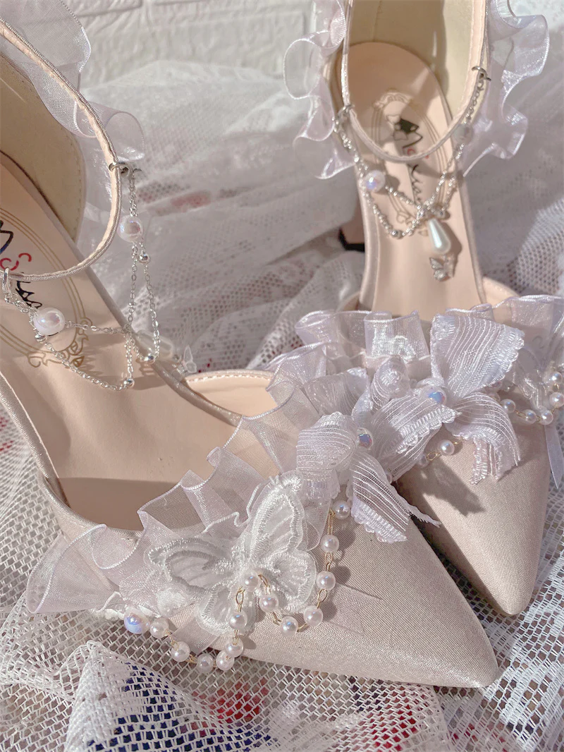 Ximeng Lolita - Deep Sea Hospital - Plus Size Wedding Lolita Bridal Shoes Customized Heels - Image 48