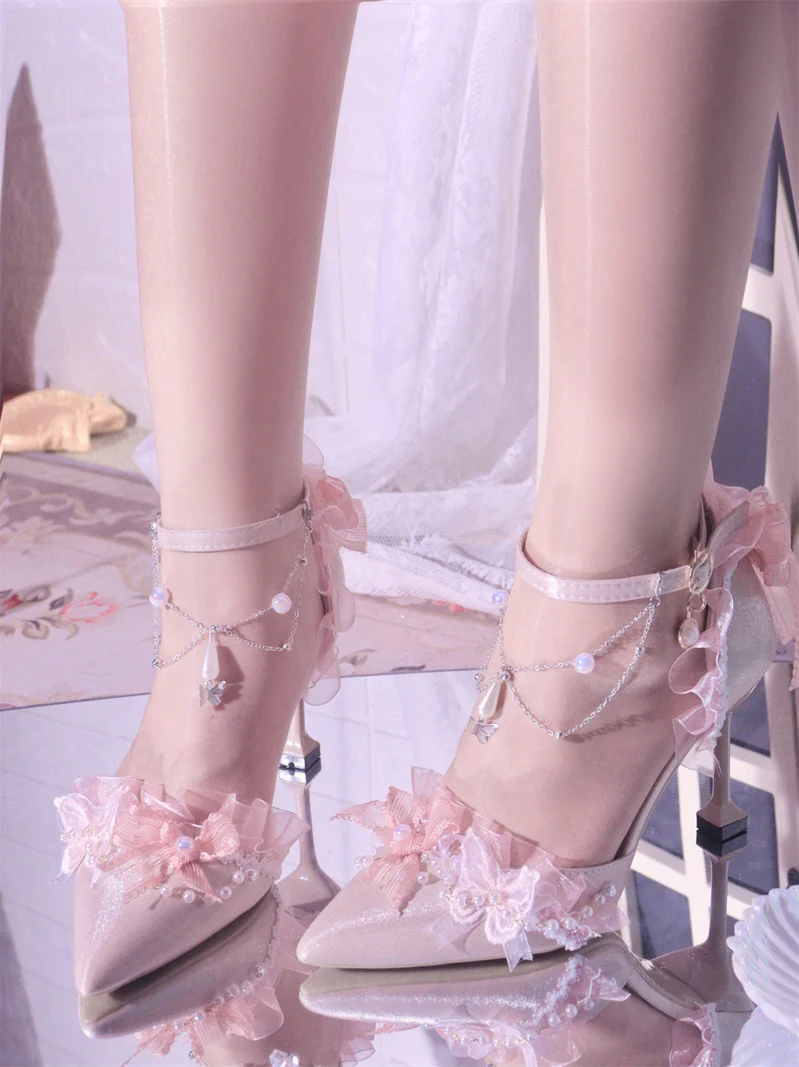 Ximeng Lolita - Deep Sea Hospital - Plus Size Wedding Lolita Bridal Shoes Customized Heels - Image 6