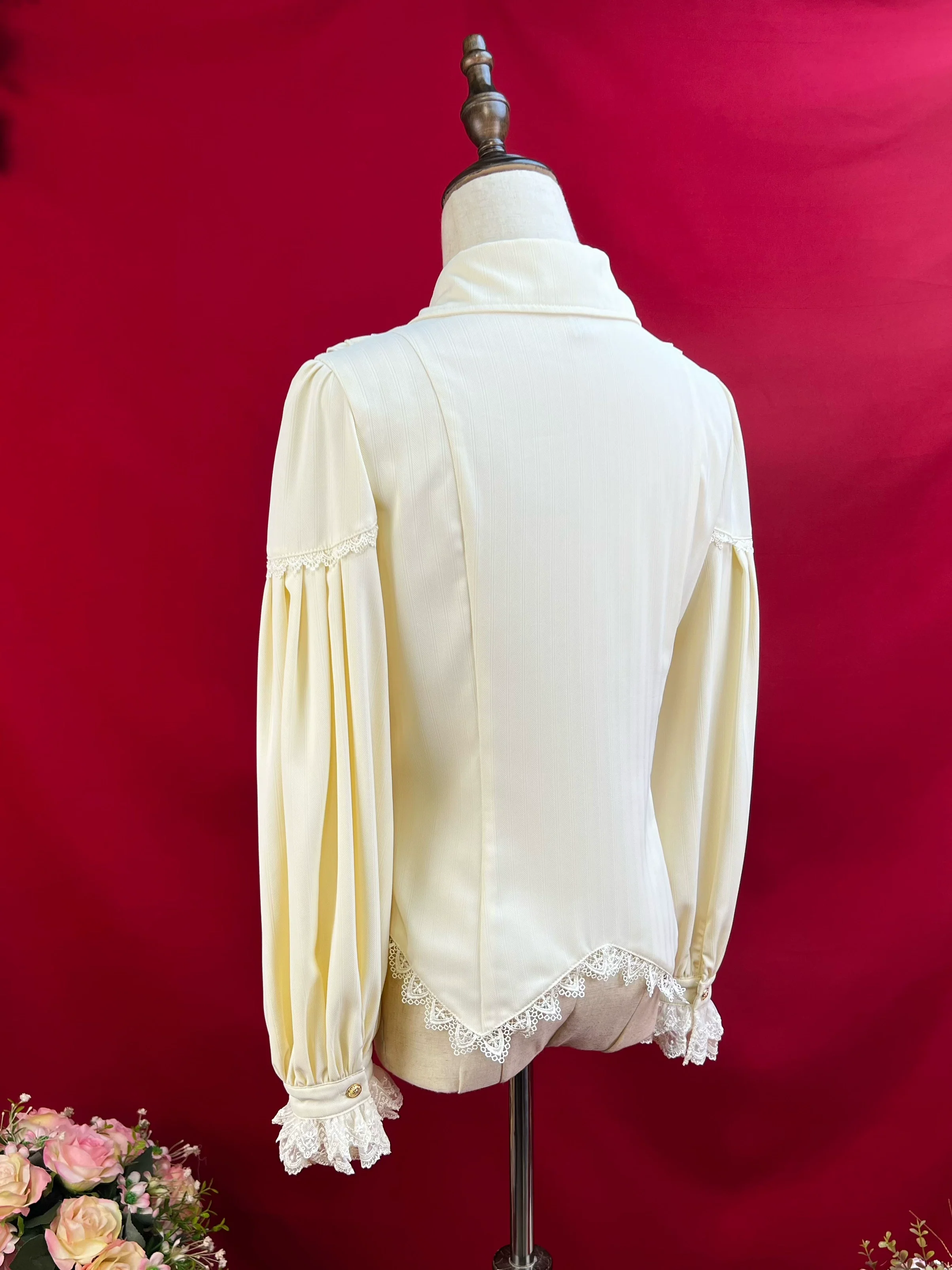 Night Banquet - Pointed Collar Classic Lolita Shirt, Long Sleeve - Image 26
