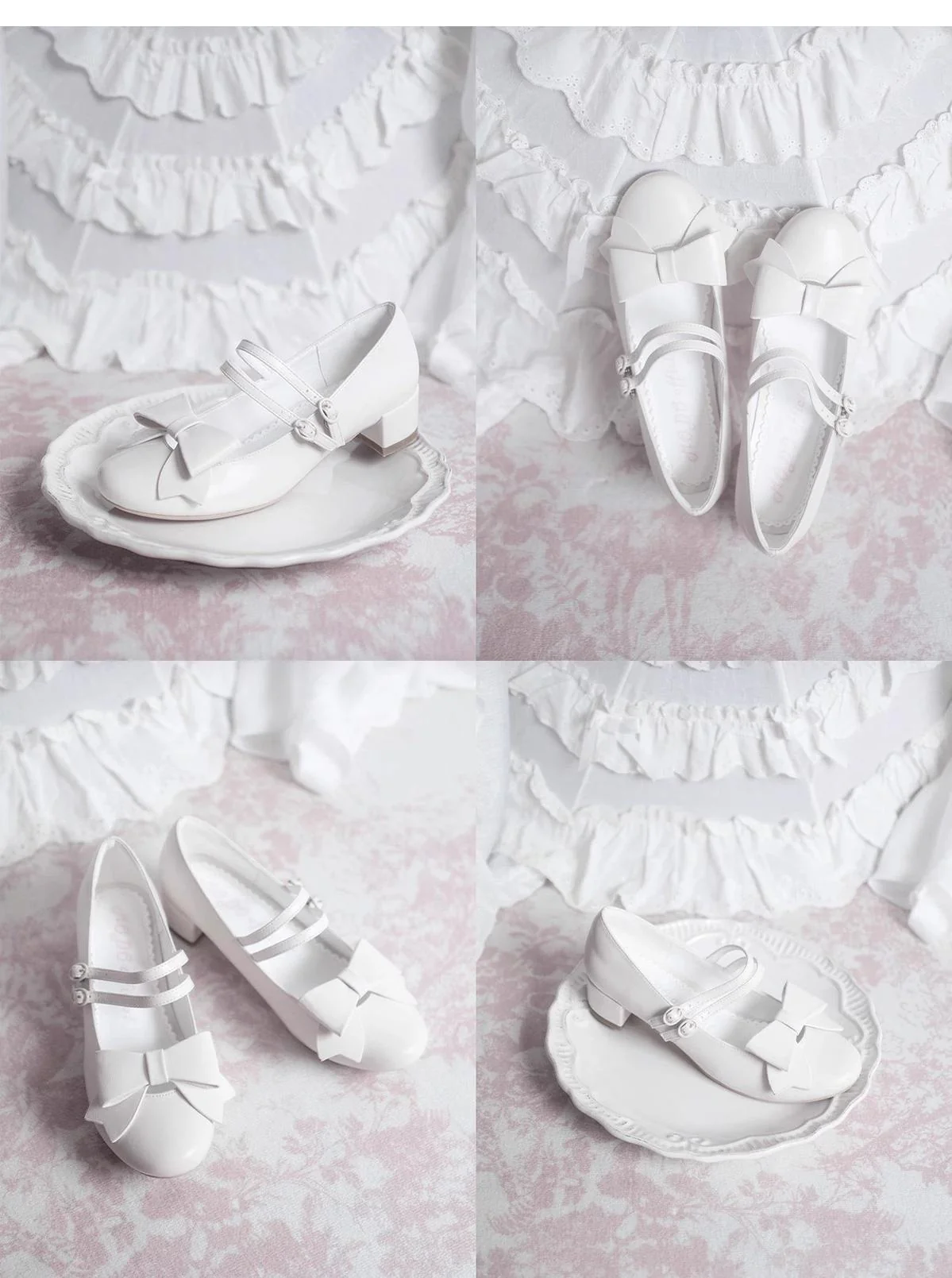 MODO - Apple Candy - Pointed Toe Lolita Shoes, Low Block Heel - Image 13