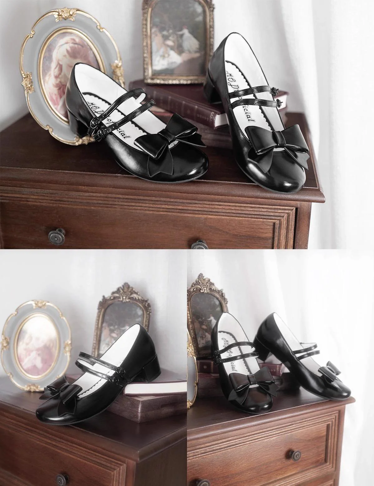 MODO - Apple Candy - Pointed Toe Lolita Shoes, Low Block Heel - Image 15