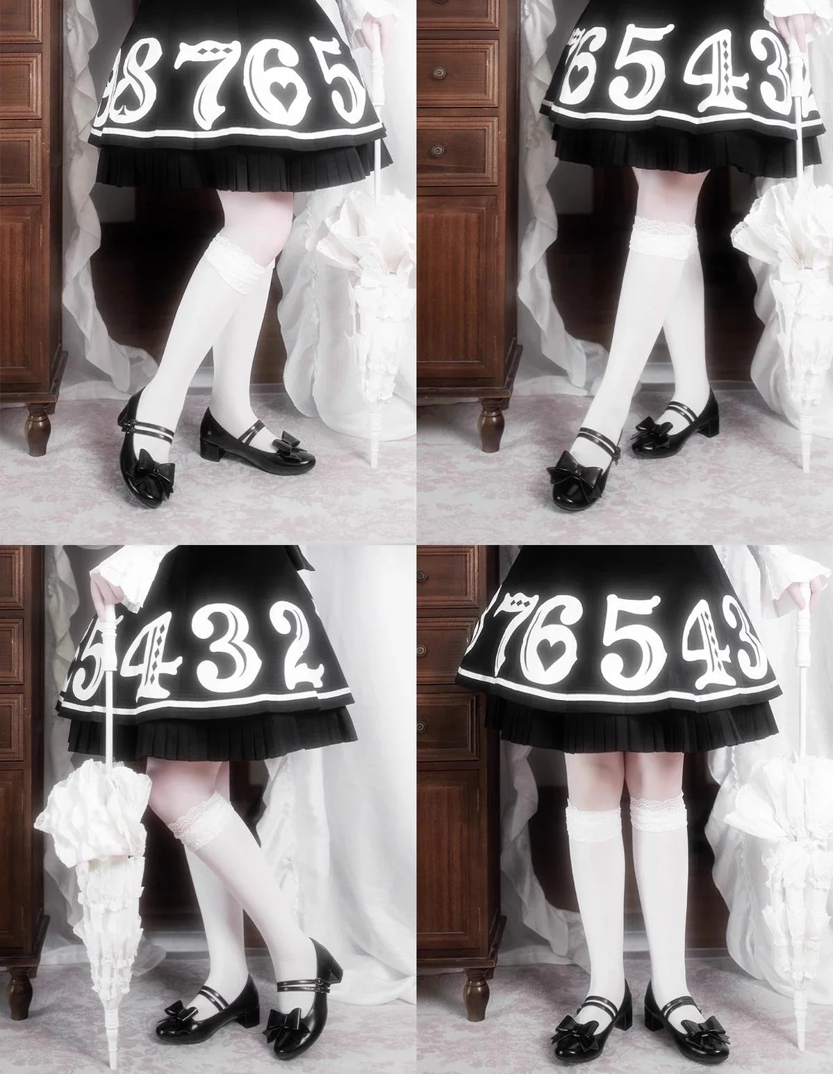 MODO - Apple Candy - Pointed Toe Lolita Shoes, Low Block Heel - Image 16