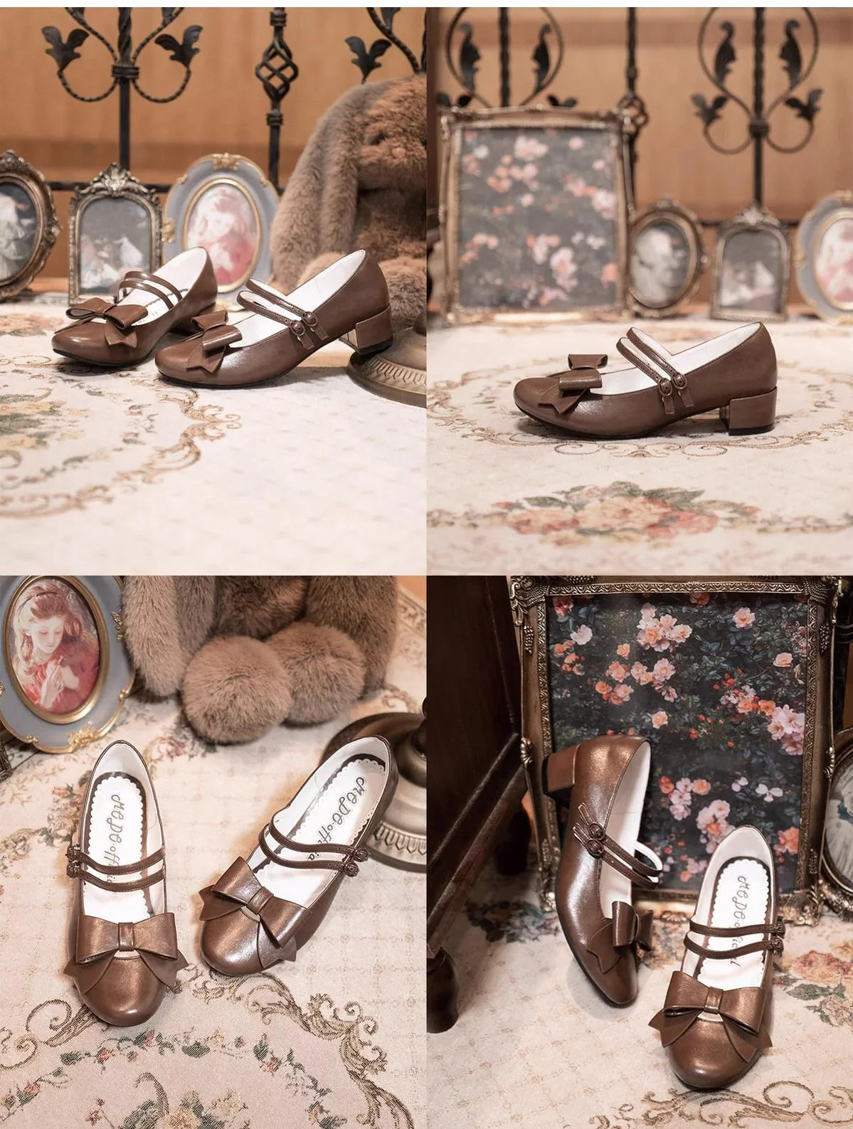 MODO - Apple Candy - Pointed Toe Lolita Shoes, Low Block Heel - Image 21