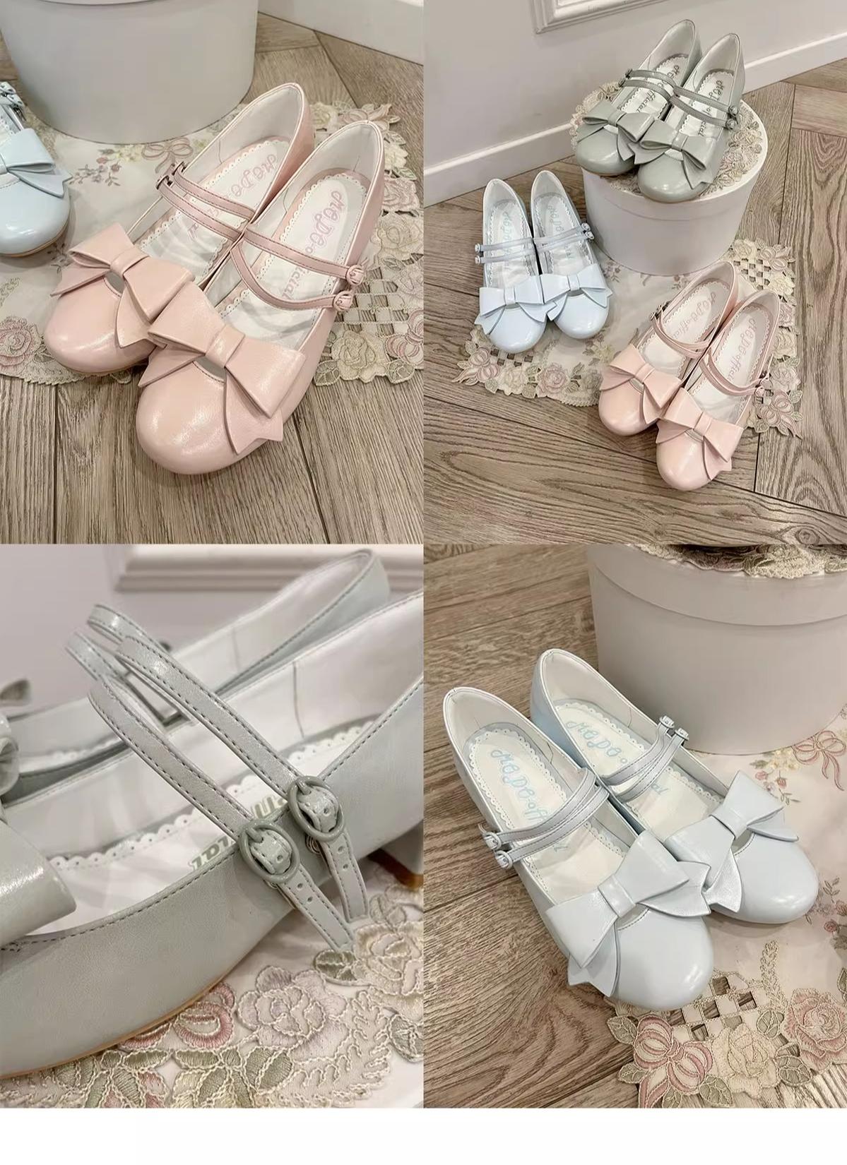 MODO - Apple Candy - Pointed Toe Lolita Shoes, Low Block Heel - Image 23