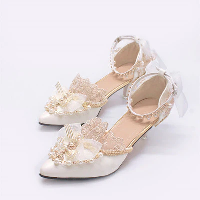 One Night - Pointy Toe Wedding Bride Lolita Heels - Image 11