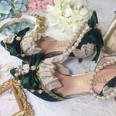 One Night - Pointy Toe Wedding Bride Lolita Heels - Image 6