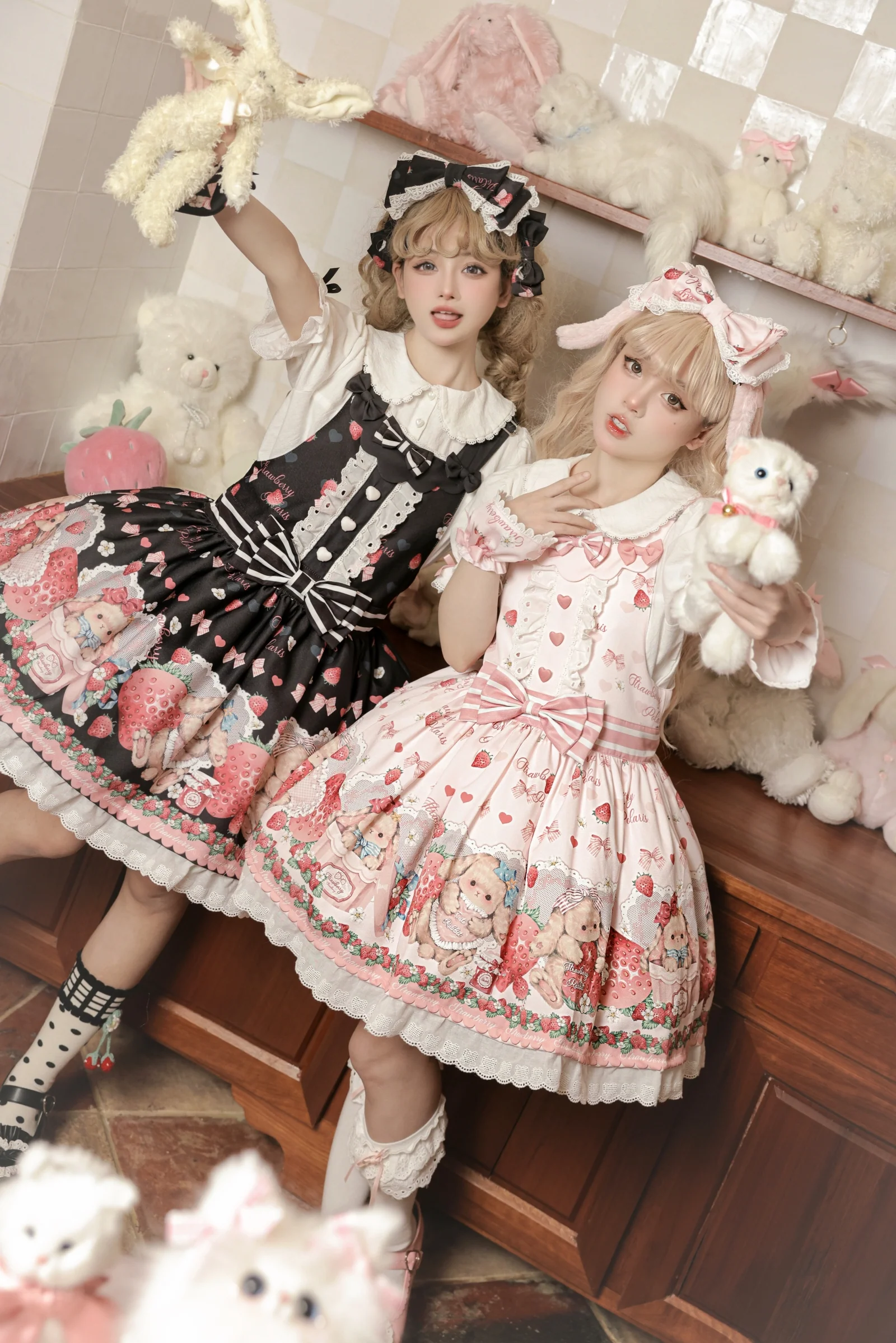 Rabbit Berry Gift Box - Sweet Lolita Salopette and Dress Set - Image 21
