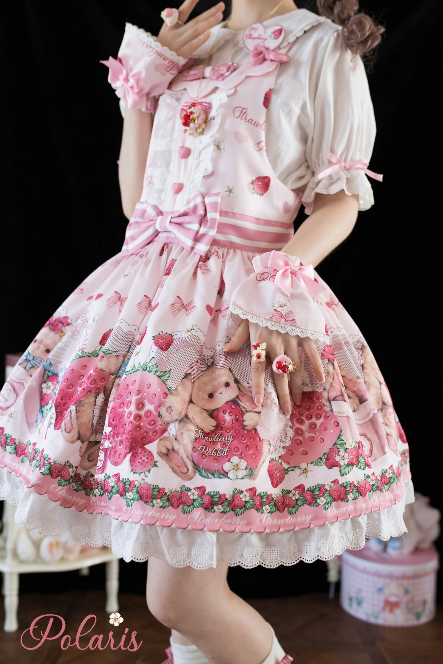 Rabbit Berry Gift Box - Sweet Lolita Salopette and Dress Set - Image 25