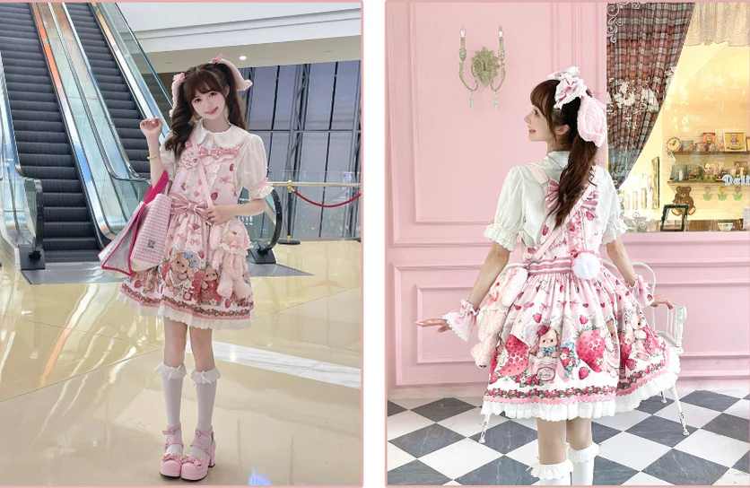 Rabbit Berry Gift Box - Sweet Lolita Salopette and Dress Set - Image 39