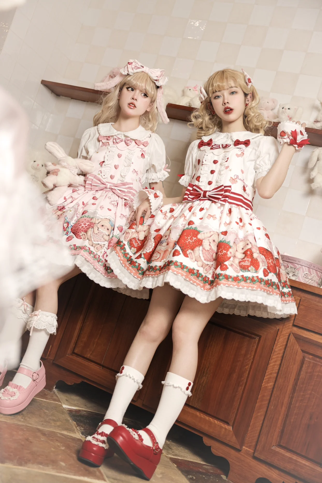 Rabbit Berry Gift Box - Sweet Lolita Salopette and Dress Set - Image 4