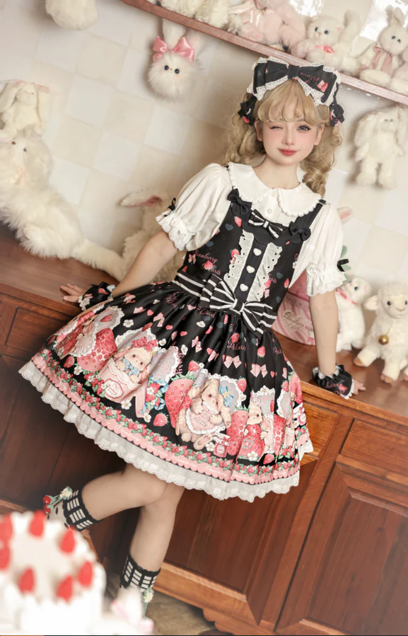 Rabbit Berry Gift Box - Sweet Lolita Salopette and Dress Set - Image 45