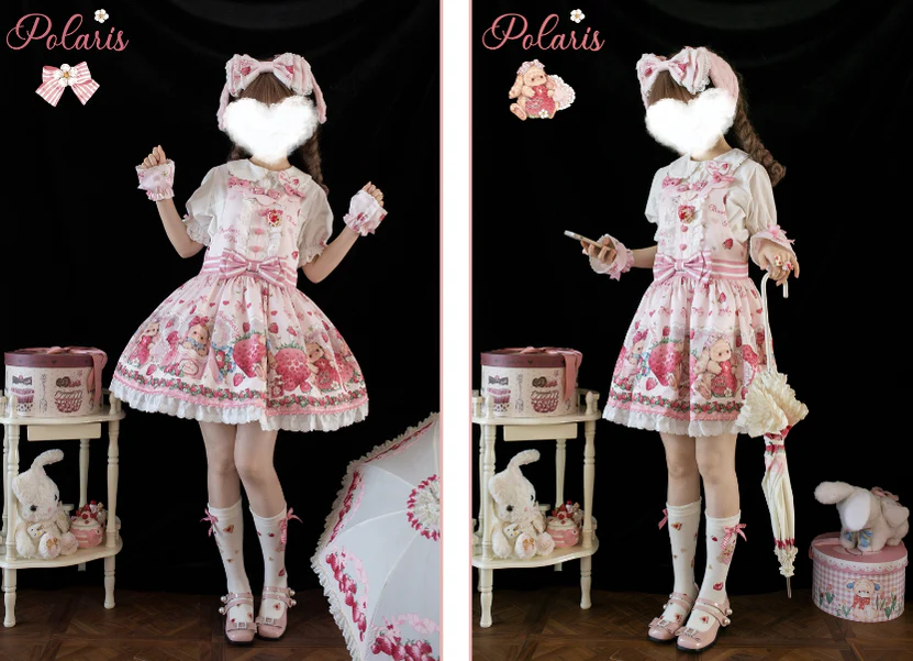 Rabbit Berry Gift Box - Sweet Lolita Salopette and Dress Set - Image 46