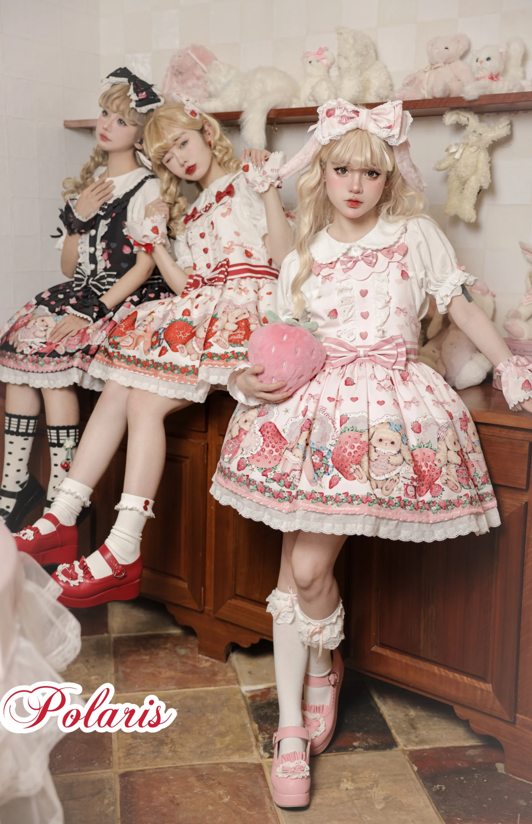 Rabbit Berry Gift Box - Sweet Lolita Salopette and Dress Set - Image 9