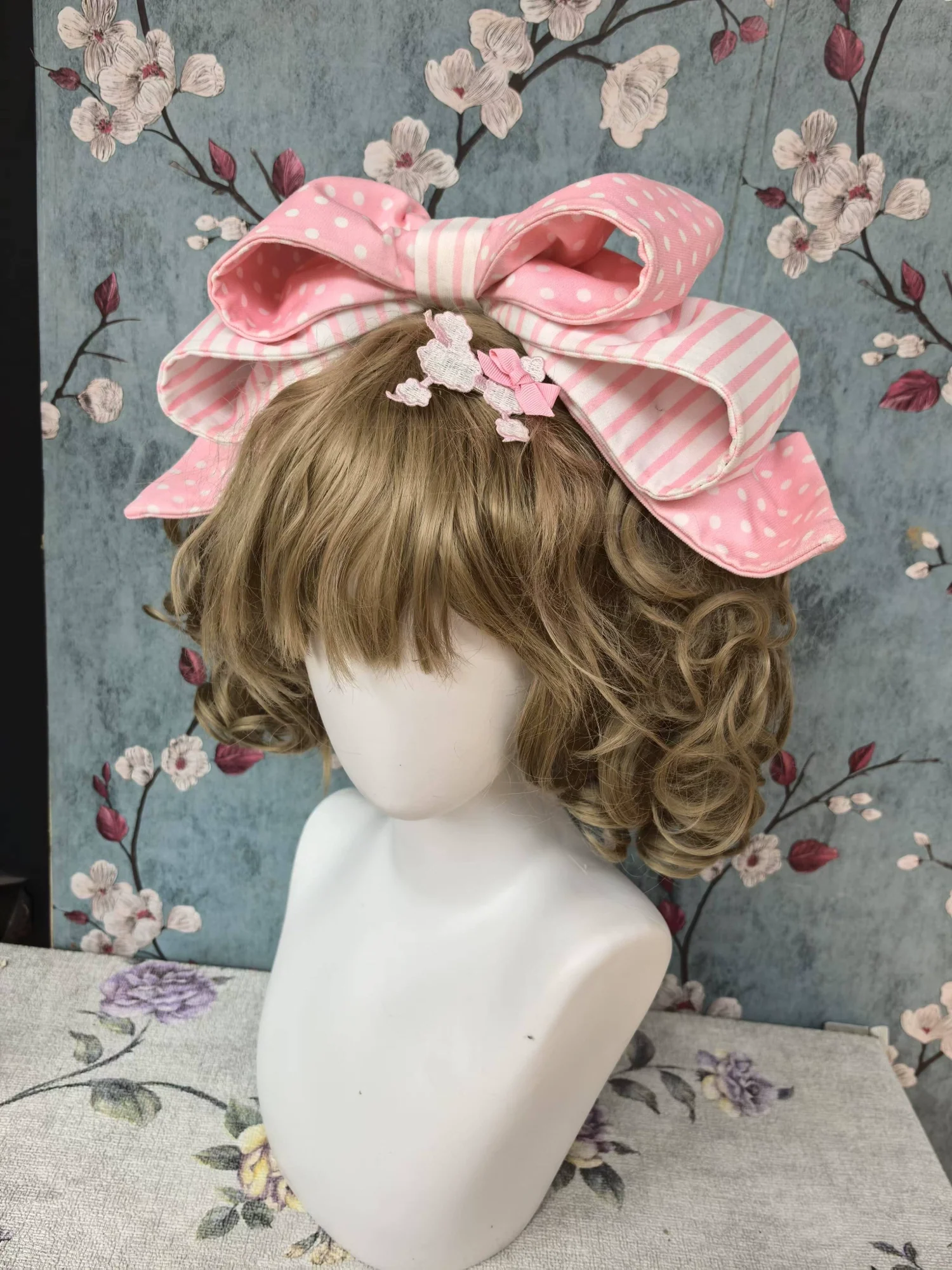 Poodle - Polka Dot Old-school Lolita Dress, Poodle Embroidery - Image 7
