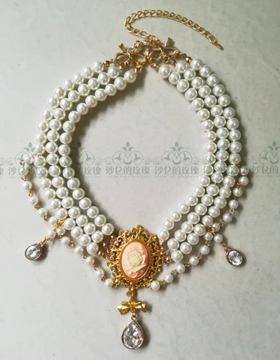Classic Lolita Tiered Pearl Chain - Image 10