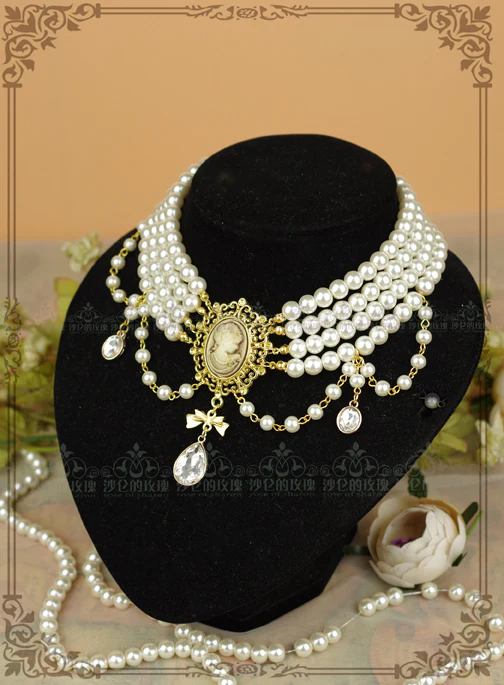 Classic Lolita Tiered Pearl Chain - Image 13