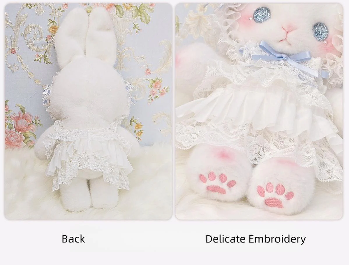 Bear Star - Posable Plush Bunny Lolita Bag, Detachable Pearl Chains - Image 16