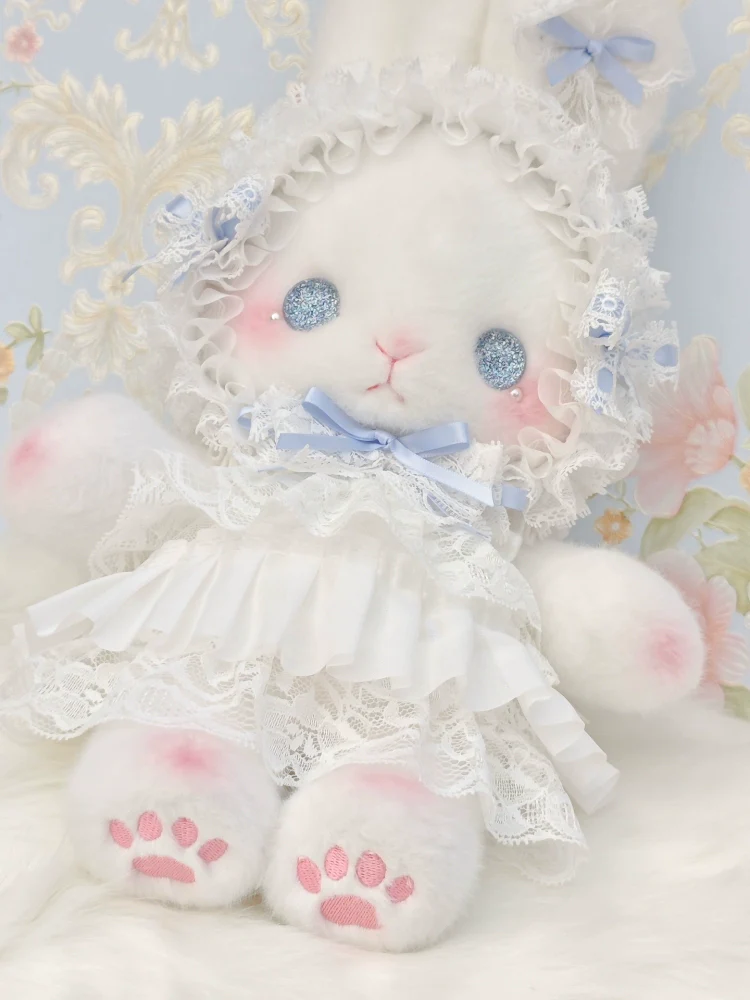 Bear Star - Posable Plush Bunny Lolita Bag, Detachable Pearl Chains - Image 4