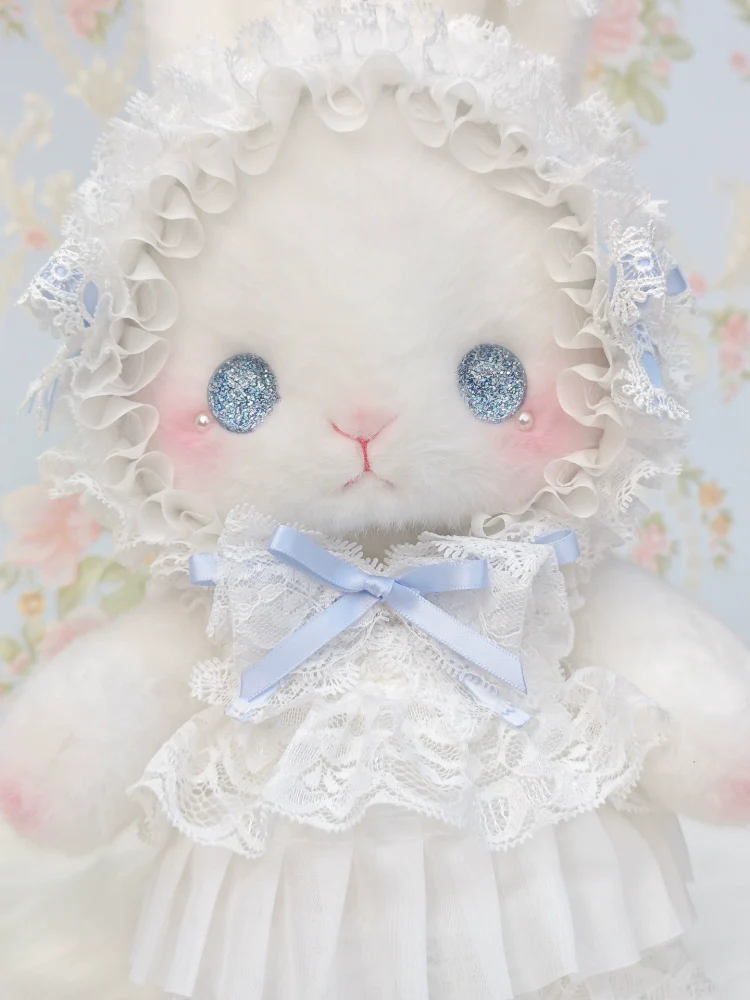 Bear Star - Posable Plush Bunny Lolita Bag, Detachable Pearl Chains - Image 5