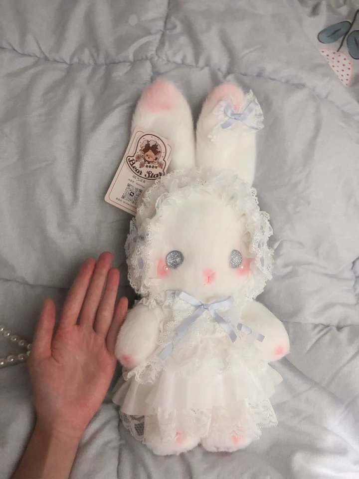 Bear Star - Posable Plush Bunny Lolita Bag, Detachable Pearl Chains - Image 6