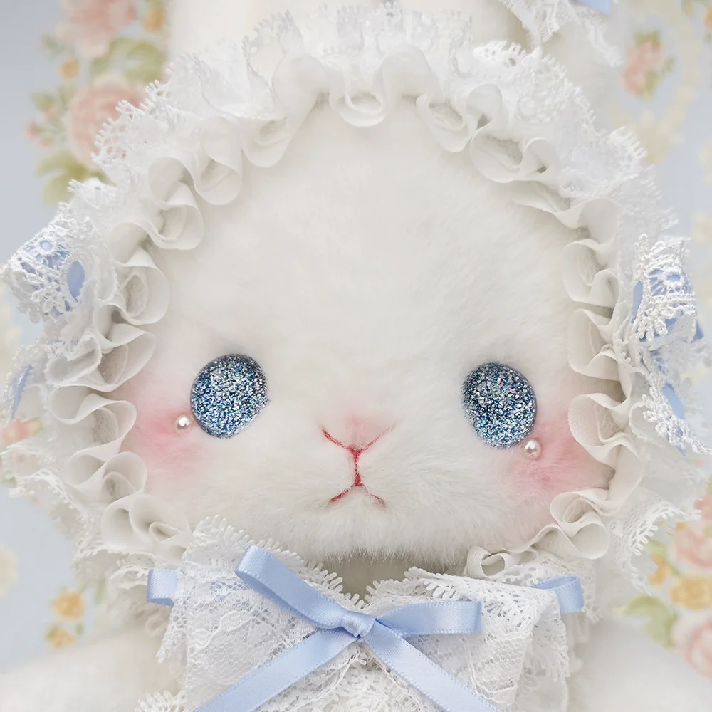 Bear Star - Posable Plush Bunny Lolita Bag, Detachable Pearl Chains - Image 9