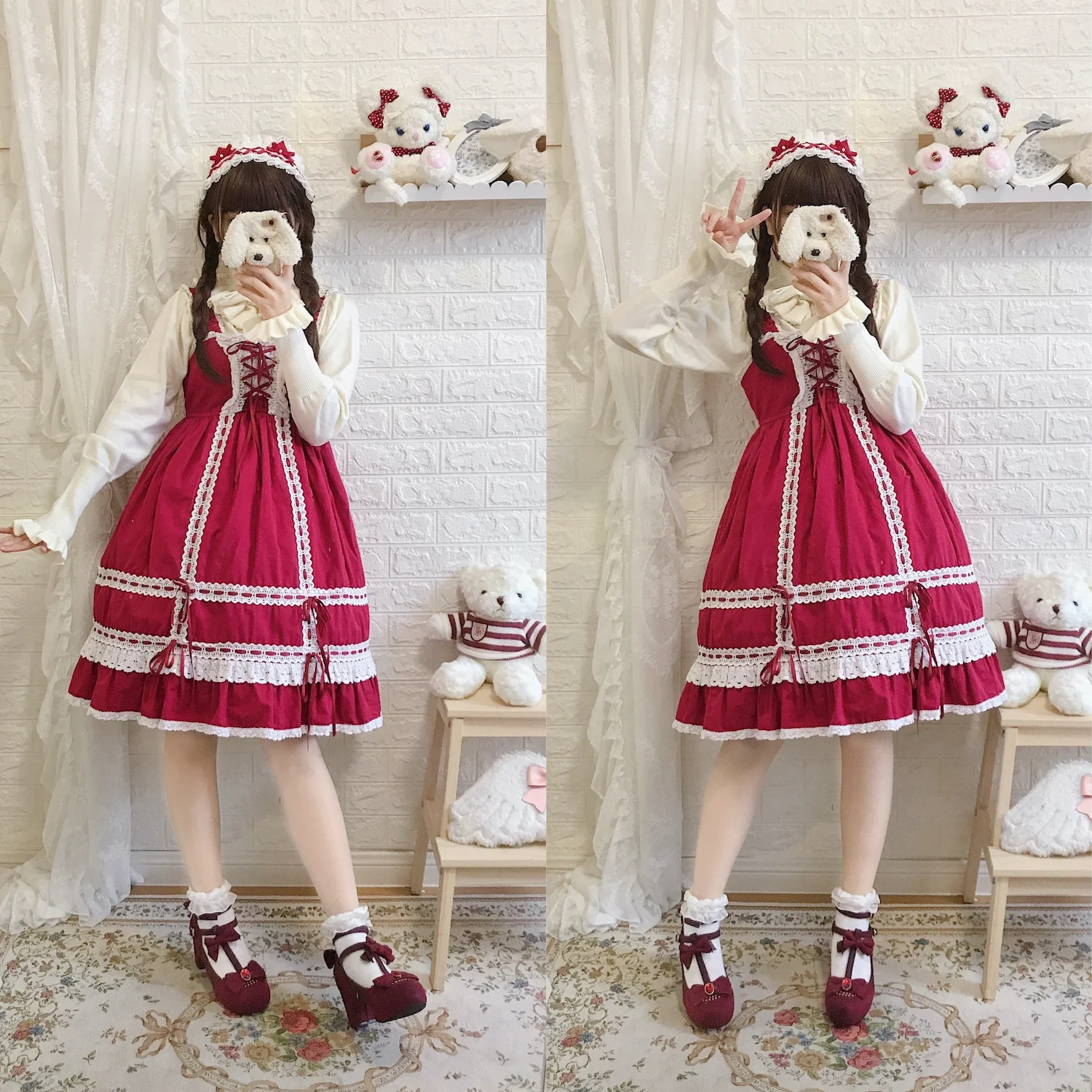 Sweet Lolita Woolen Sweater Multicolors - Image 26