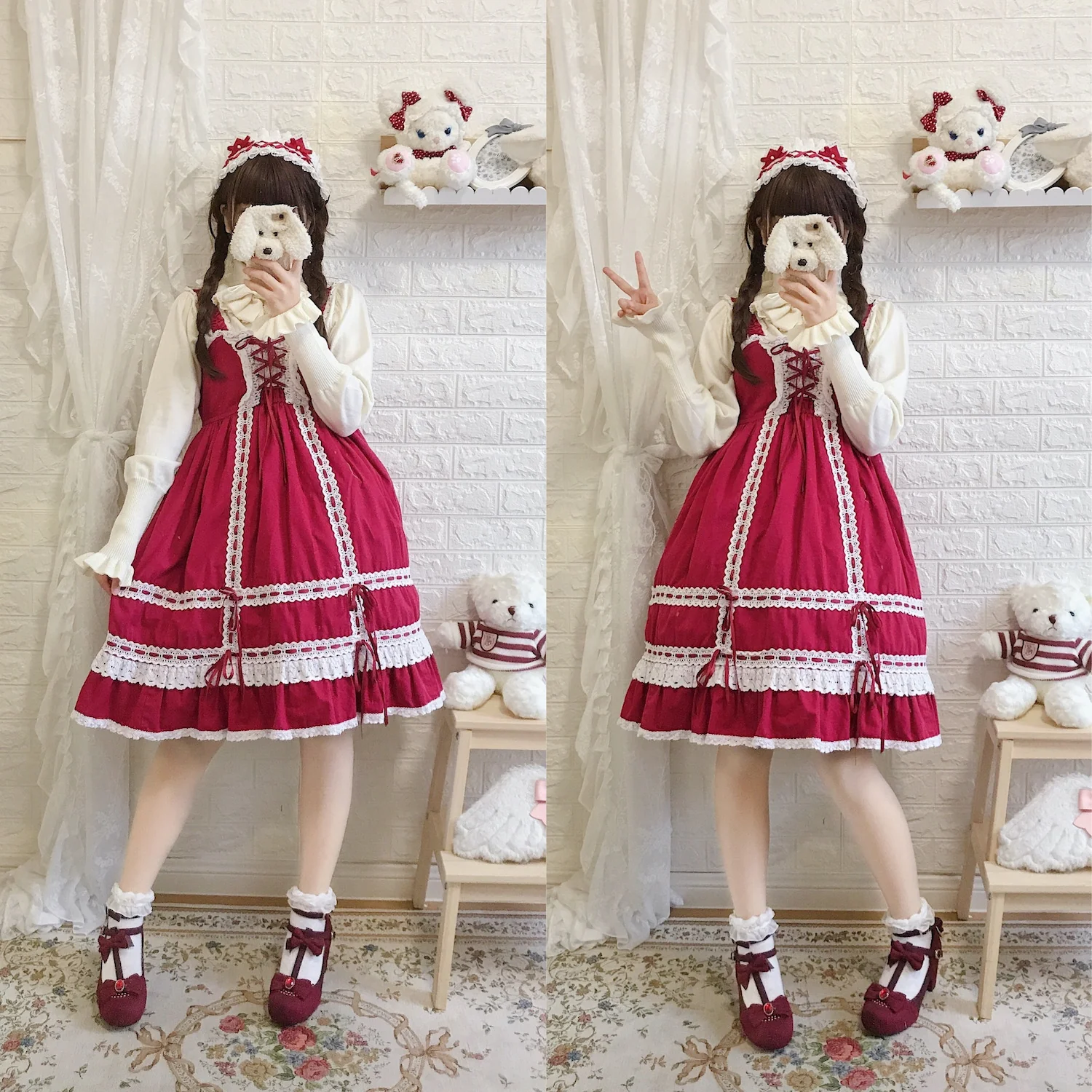 Sweet Lolita Woolen Sweater Multicolors - Image 27