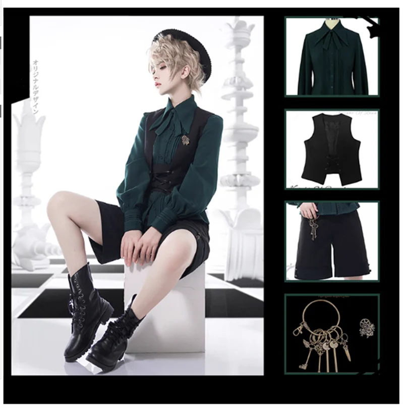 Almes - Retro Ouji Lolita Vest - Image 22