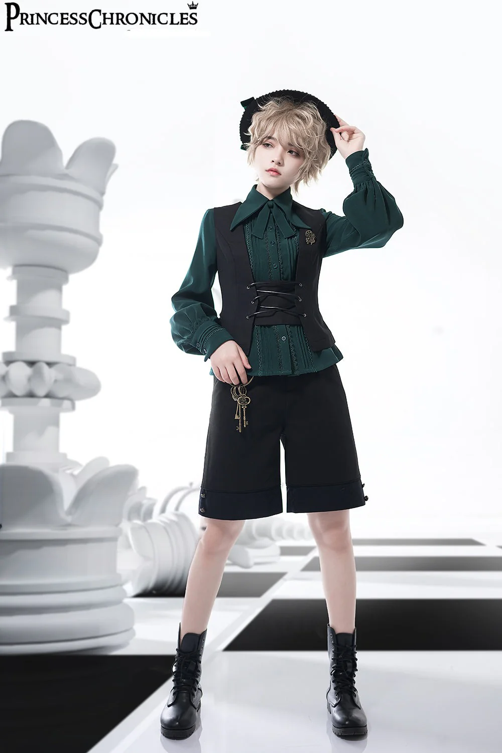 Almes - Retro Ouji Lolita Vest - Image 5