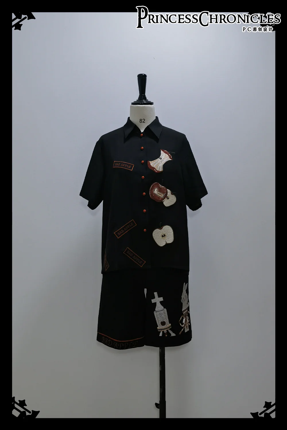 badapple - Ouji Lolita Black Shirt and Shorts - Image 5