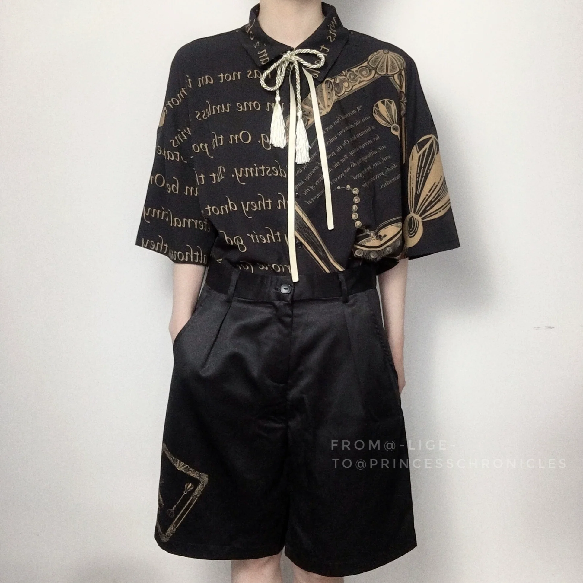 Dark Fairy Tale - Ouji Lolita Casual Shorts Shirts - Image 11