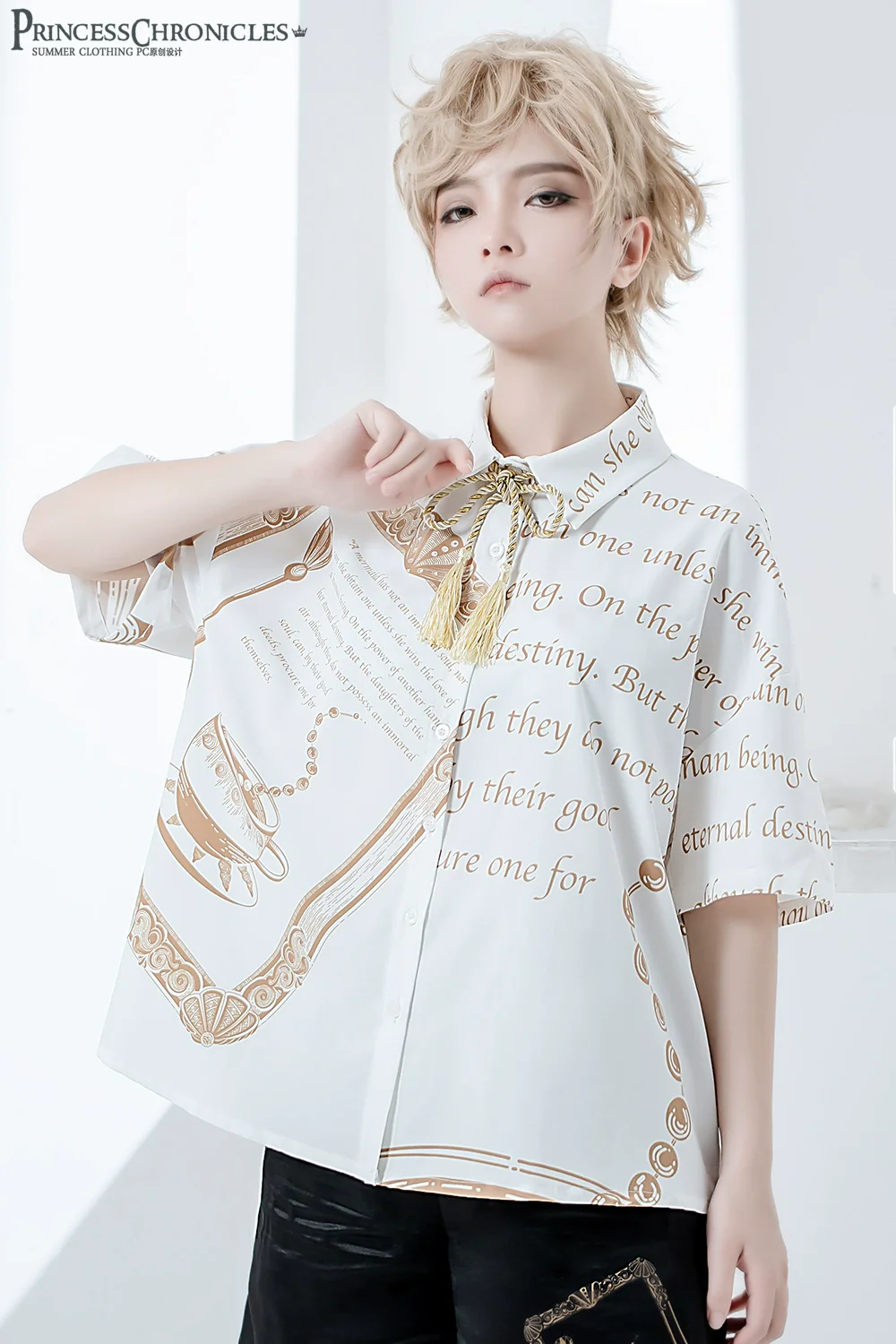 Dark Fairy Tale - Ouji Lolita Casual Shorts Shirts - Image 15