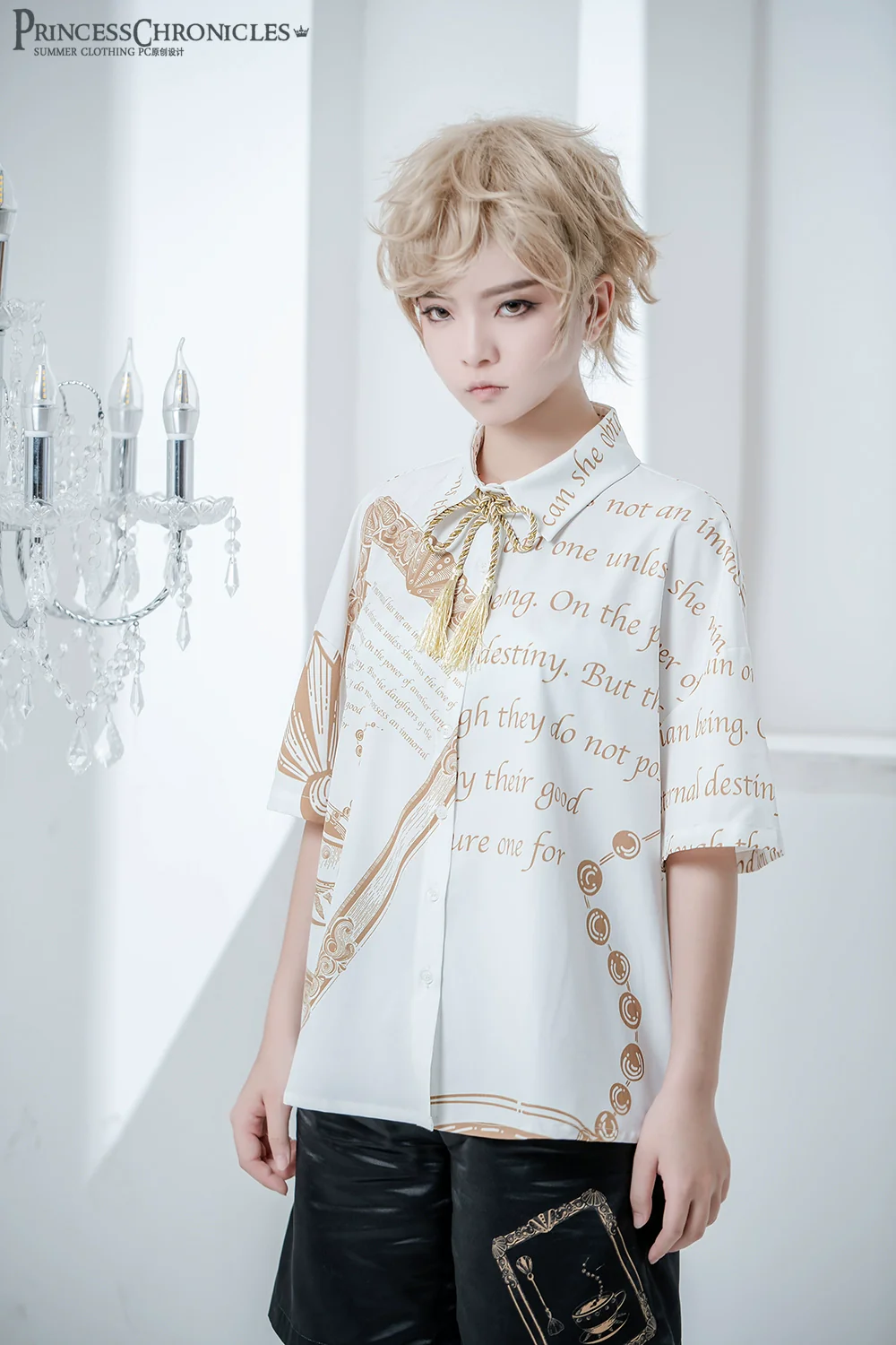 Dark Fairy Tale - Ouji Lolita Casual Shorts Shirts - Image 16