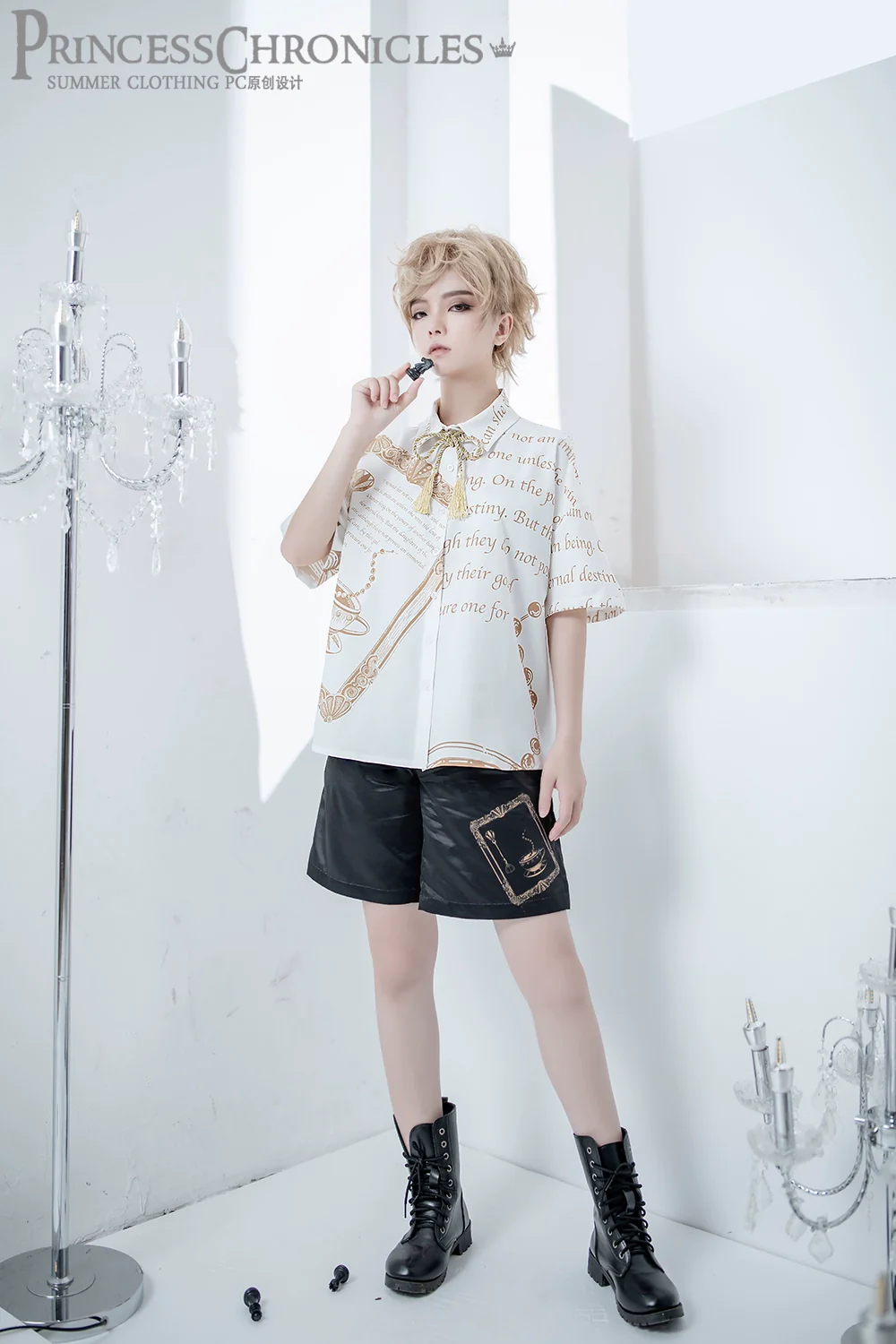 Dark Fairy Tale - Ouji Lolita Casual Shorts Shirts - Image 17