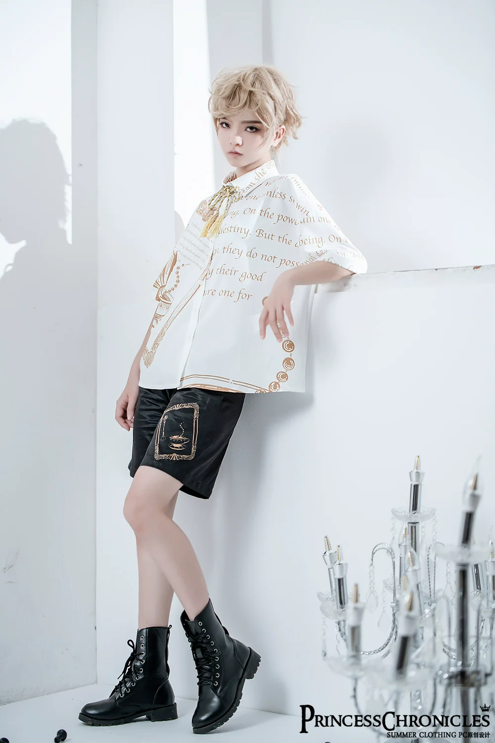 Dark Fairy Tale - Ouji Lolita Casual Shorts Shirts - Image 18