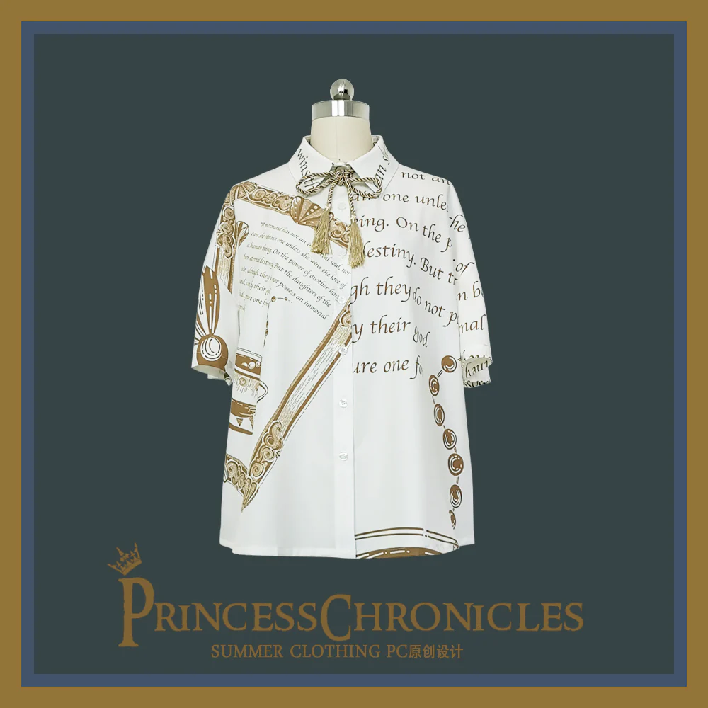 Dark Fairy Tale - Ouji Lolita Casual Shorts Shirts - Image 2