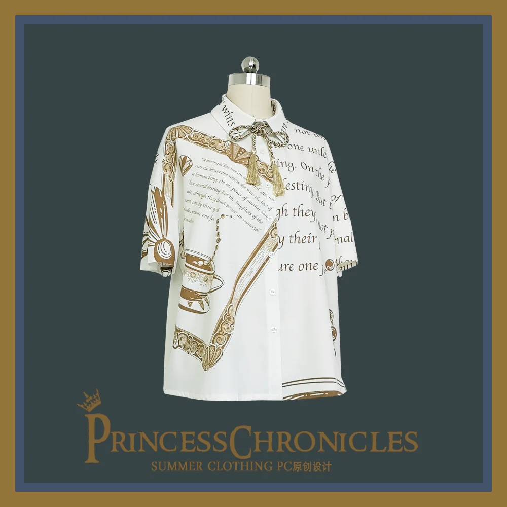 Dark Fairy Tale - Ouji Lolita Casual Shorts Shirts - Image 3
