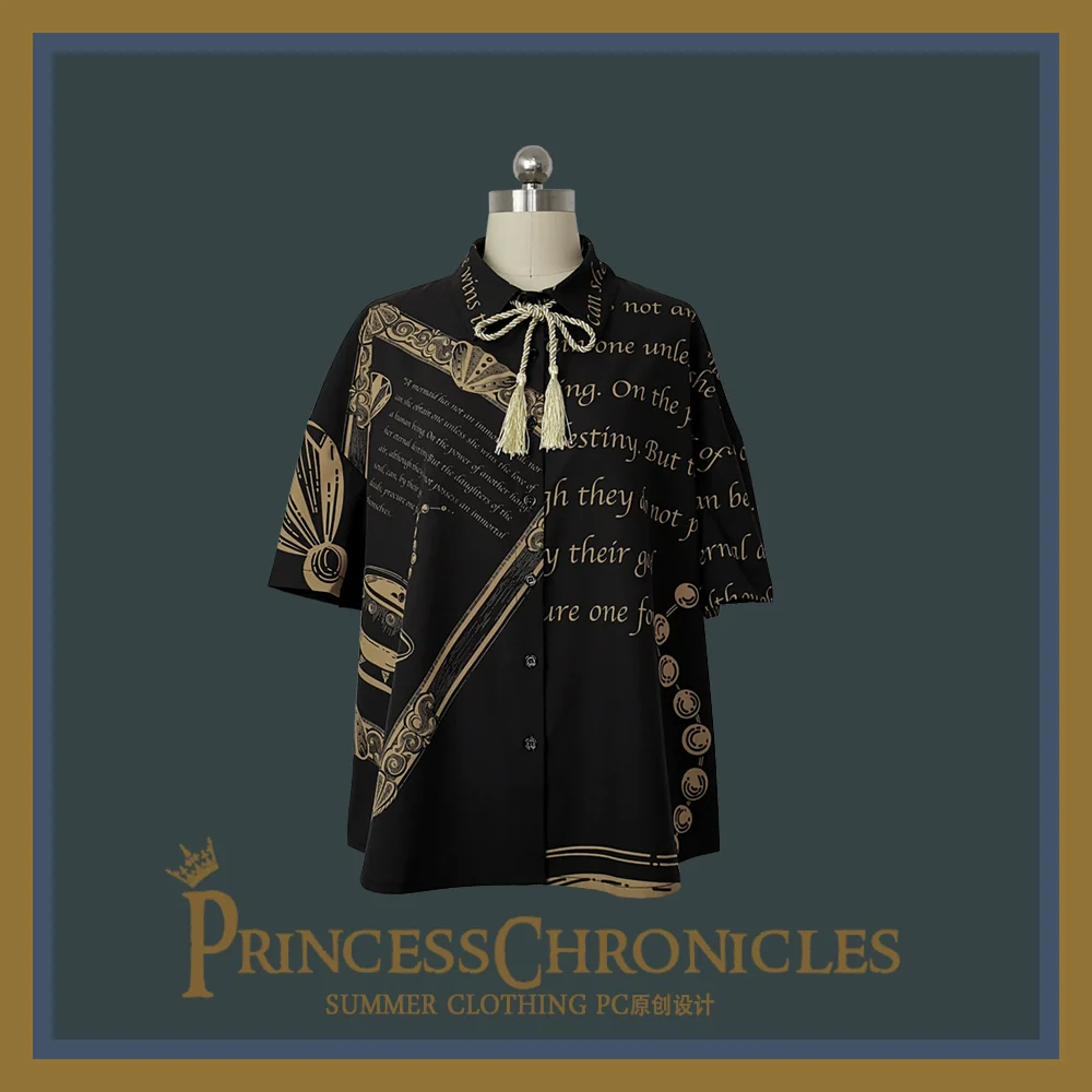 Dark Fairy Tale - Ouji Lolita Casual Shorts Shirts - Image 7
