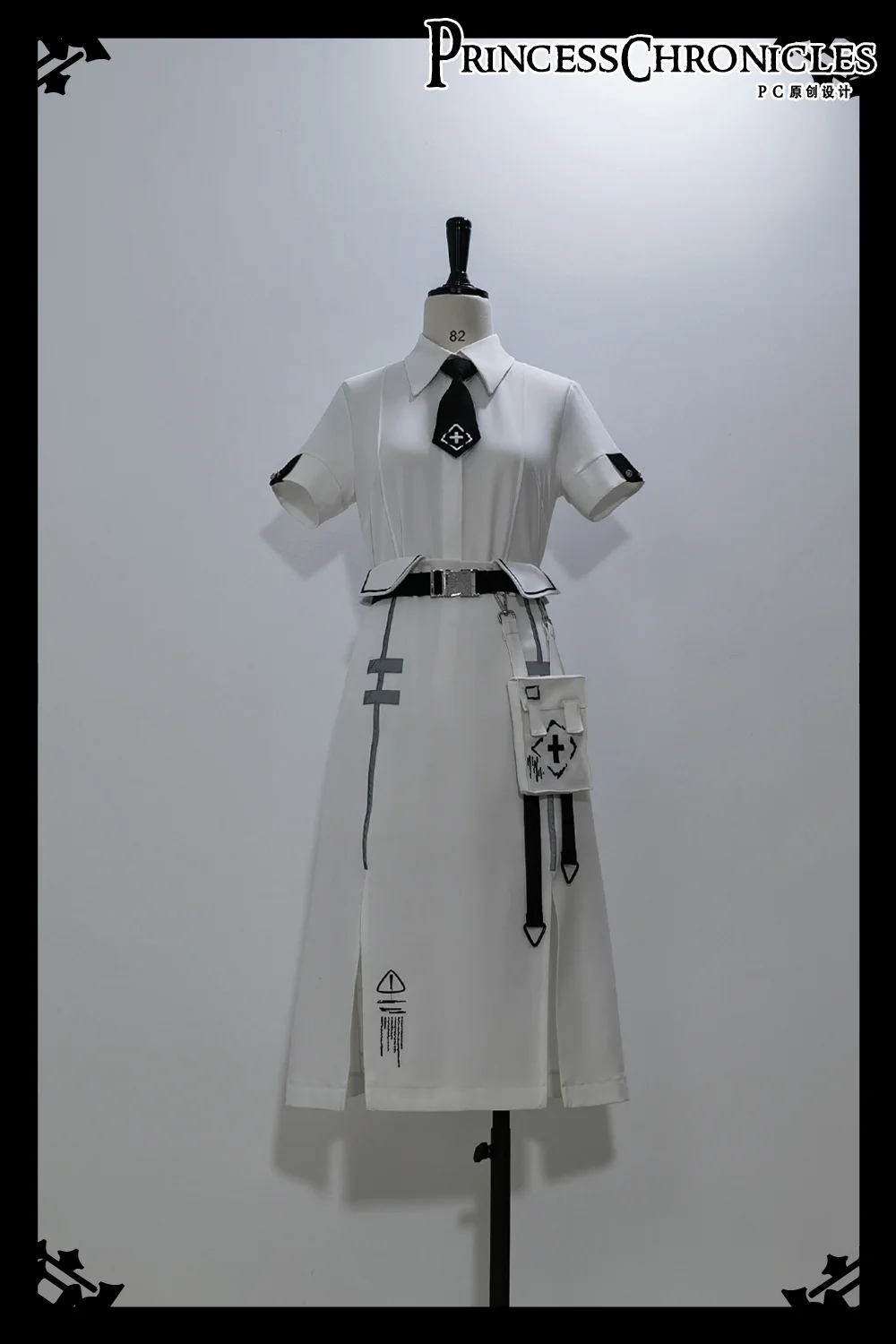 Dry sea and Ashlar - Techwear-inspired White Cloak Set - Image 29
