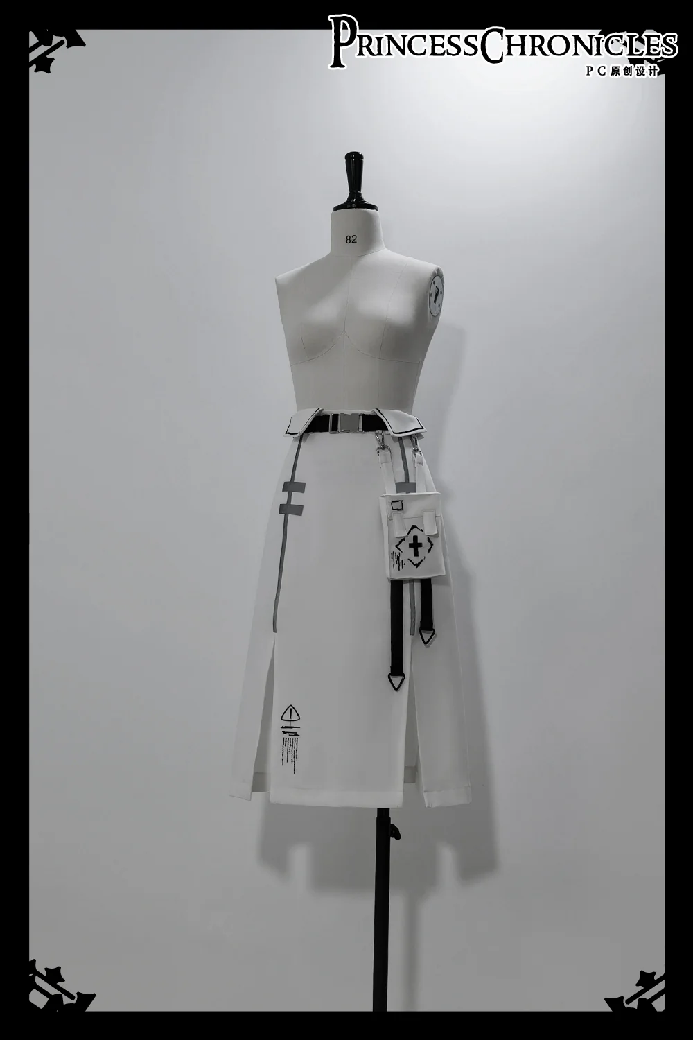 Dry sea and Ashlar - Techwear-inspired White Cloak Set - Image 30